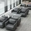 Conjunto de sofás de escritório para lojas 4S, salas de recepção de empresas, áreas de reunião e negociação, escritórios de vendas e áreas de descanso - sofá pequeno de um lugar