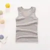 Camiseta Regata de Algodão Puro para Meninos para Usar por Baixo, Camisola em Y para Meninas, Camiseta Regata Infantil sem Mangas, Roupa Íntima para Meninos Jovens