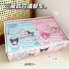 Sanrio Coche Comedor Silencioso Lindo Dibujo Animado Creativo Pegatina de Burbujas Corte Estéreo Escena Hecha a Mano Juguete para Niña