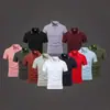 Camisa polo de manga corta con logo estampado, ropa de trabajo versátil tanto para hombres como para mujeres, 230 gramos, hilo doble 40's Sorona