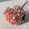 Hortênsia de ameixa única artificial para casamento, casa e decoração de sala de estar, flores artificiais, adereços de fotografia, atacado