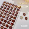 Pedras de Strass para Nail Art Melaleuca K9 Base Pontiaguda Outono/Inverno Novo Super Brilhante Amarelo Fumê Claro Quadrado Gordo Coração Torto Oval Decoração 3D para Unhas