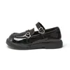 Zapatos de Piel Genuina para Niñas, Zapatos Negros de Rendimiento para Niños de Primavera y Otoño, Mocasines, Zapatos de Princesa Mary Jane para Niñas Pequeñas