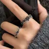 Nuevo anillo floral retro con diseño de rama de vid y flor envejecida, con un estilo único y discreto, lleno de detalles florales, y apertura ajustable