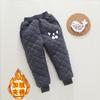 Calça Comprida Infantil 2025 Versão Coreana Cão Azul Calça de Algodão para Meninas Leggings Quentes de Inverno Outono e Inverno Engrossada Pode Ser Usada por Fora Calça Infantil