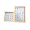 Moldura para Pintura em Vidro Acrílico Madeira Maciça Moldura para Fotos Graffiti Jardim de Infância DIY Pintado Moldura para Pintura Artística com Espécimes de Flores Secas