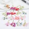 Orquídea Pequena Simulada DIY Xunpu Grampo de Cabelo Feminino Acessórios de Tiara de Flor 8,5 cm Flor de Chiffon Sapato e Chapéu Acessórios de Flor Artificial