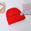 Outono e inverno novo moda casual infantil chapéu de tricô quente para bebê menina rosto sorridente fofo chapéu pullover para menino tendência