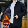 Jaqueta Corta-Vento Outono e Inverno 2025 Jaqueta com Capuz para Homens Homens Jovens e de Meia-Idade Casaco Outdoor Forrado com Lã Tendência Outdoor