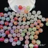 Cuentas Redondas con Purpurina Fina de 16 mm Chapadas en UV para Pulseras Hechas a Mano DIY, Cuentas para Joyería, Accesorios para Transmisiones en Vivo Populares