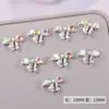 Arte de Unhas Laço Celebridade da Internet Decorações Estreladas para Unhas Borboleta Cravejada de Diamantes Unhas Postiças DIY Acessórios de Metal