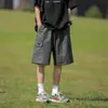 Estilo de montanha ao ar livre bolso grande shorts de trabalho masculino verão estilo americano marca da moda calças casuais simples perna reta calças largas