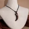 Colgante Estilo Étnico Cabeza de Vaca Tallado en Hueso de Yak Colgante Collar para Hombres y Mujeres Cadena de Suéter Joyería Conmemorativa de Viaje Venta al por Mayor