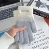 Luvas de Inverno Femininas, Elegantes, Novas, de Alto Valor, Tricô Aveludado, Cinco Dedos, Adulto, Quentes e à Prova de Frio, Luvas Touchscreen