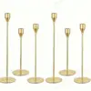 Enfeites de Suporte de Vela de Luxo Leve Nórdico, Conjuntos de Suportes de Vela Estilo Europeu, Enfeites de Decoração para Mesa de Jantar em Casa, Suportes de Vela de Ferro Galvanizado Atacado