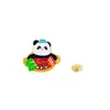Broche Panda Fofo Desenho Animado Estilo Chinês Insígnia Animal para Bolsa Acessórios de Decoração para Roupas Broche de Pin com Corrente de Panda Gigante