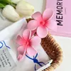 Grampo de Cabelo Flor Colorido Dopamina Feminino Verão Médio Horizontal Elegante Para Trás da Cabeça Pinça Bico de Pato Acessório de Cabelo