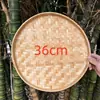 Recogedor de Bambú Vintage, Tejido a Mano con Acabado Carbonizado Desgastado, Recogedor Redondo de Bambú para Publicidad, Decoración de Techo, Tamiz, Pintura de Jardín de Infancia y Danza
