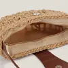 Dropshipping Nuevo Estilo Simple Casual Bolso Tejido a Mano de un Hombro Hueco Semicírculo Vacaciones en la Playa Bolso de Dama