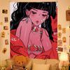 Tela de Fondo de Belleza Linda Sexy ins Habitación de Niños Dormitorio Renovación Tela Colgante Mesita de Noche Atmósfera Tela Fea