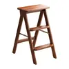 Escalera Taburete de Madera Maciza Plegable para el Hogar Silla Escalera de Doble Propósito Cocina Trepar Escalera Multifuncional de Tres Peldaños Taburete Alto