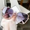 Nuevas gafas de sol de gran montura de alta gama para celebridades de Internet, gafas de sol para mujer con protección ultravioleta y efecto adelgazante para rostro grande, gafas de moda con degradado.