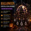 Decoración de Ventana de Cristal para Halloween Carrillón de Viento Acrílico F