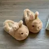 Pantufas de Algodão de Coelho Fofo para Mulheres, Uso Doméstico de Inverno, Estudantes, Interior, Sola Macia, Pelúcia, Quente, Atacado