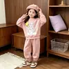 Comércio Exterior Primavera e Outono Novo Conjunto Infantil 2026 Moda Unissex Conjunto de Moletom Infantil Primavera Infantil Peça Dupla Roupa Infantil