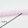 Material para Bisutería DIY de Cuentas Rosas Cristal Artificial Agujero Recto Cuentas Sueltas con Agujero Cuentas Planas Cuentas Redondas Accesorios de Cuentas de Vidrio