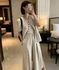 Atualização de Tamanho Jaqueta Top de Manga Curta Estilo Coreano Chic de Verão + Conjunto de Calças Longas Largas Valorizantes Roupas Femininas