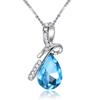 Comercio Exterior Versión Coreana Aleación Colgante Gota de Agua Joyería de Cristal Collar Lágrima de Ángel Europeo y Americano Gema Venta al Por Mayor Transfronteriza Exquisito
