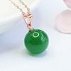 Pingente Personalizado de Calcedônia Verde Gelo Ágata Redonda Contas Fábrica de Joias Transmissão ao Vivo Dropshipping S2040709