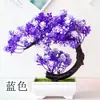 Simulação de planta em vaso de planta Decoração de mesa interna Simulação Bonsai Craft Green Plant Decoration Plastic Flower Tea Table Decoration