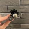 Diseño de Lujo Ligero Sentido Perla Destello Diamante Acrílico Pinza Pequeña de Agarre Moda Todo-combina Mitad-atado Pasador Pinza para Flequillo Parte Trasera de la Cabeza