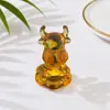 Ornatos populares de zodíaco rotativos de cristal, decorações de mesa de zodíaco rotativas, ornamentos artesanais rotativos de vidro