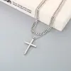 Nova Colar Masculino Cruz de Aço Inoxidável Criativo e Fashion da Hao Yi com Correntes em Camadas, Joia Minimalista para Indivíduos Modernos