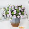 Ramo de Simulación Eucalipto Rosa Pequeña Bodas Nórdicas Ceremonias Auditorio Ramo de Mano Flores Artificiales Pequeños Paquetes Decorativos de Flores