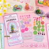 Nuevas Pegatinas en Relieve, Pegatinas de Cristal 3D Estilo Jenga, Pegatinas Decorativas de Dibujos Animados para Niños, Materiales para Journaling