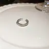 Anillo Abierto de Saturno con Circonita Estilo Coreano Lujo Ligero Moda para el Trabajo Temperamento Anillo para el Dedo Índice Joyería Personalizada de Moda Venta al por Mayor