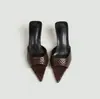 Sandalias para Mujer de Comercio Exterior Europeo y Americano 2026 Verano Nuevo Estilo Tacón Fino Punta Fina Chanclas para Exteriores Sandalias de Tacón Alto Simples Versátiles