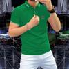 Polo Lel de verano para hombre, camiseta de manga corta, elegante y moderna, de media manga, con cuello entallado.