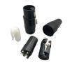Venta al por mayor de fábrica enchufe mezclador hembra conector Canon negro de tres pines conector macho y hembra de tarjeta de micrófono XLR de tres pines