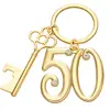 Abridor de Garrafa de 50 Anos Presente de Aniversário Presente de Festa Presente Mei Números 50 Chaveiro Abridor de Garrafa