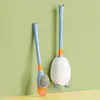 Pato de Dibujos Animados Dopamina Cepillo de Inodoro de Silicona Set de Limpieza para el Hogar con Base para Limpiar la Cisterna del Inodoro