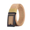 Cinturón de Lona para Hombre con Hebilla Automática Sin Dientes Tejido Transpirable Moda Tendencia Hebilla de Aleación Nuevo Cinturón de Nylon Dropshipping