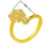 Anel de Neve Aberto Fashionável Estilo Coreano com Zircônia, Presente Elegante, Anel Romântico de Floco de Neve, Anel Versátil Personalizado de Flor de Gelo