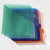 Páginas divisórias A4 exclusivas transfronteiriças de três furos, pastas de estudo e escritório em PP de oito cores com bolso duplo angular estilo inserção