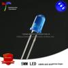 5mm/F5 cabelo azul diodo emissor de luz azul lâmpada LED cabeça redonda LED luz azul brilhante pés longos 10