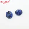 Piedra Suelta de Corindón Azul Redonda, Accesorios para Joyería de Piedra Preciosa de Corindón Azul, Stock Listo del Fabricante al por Mayor, Accesorios y Joyería Transfronterizos
